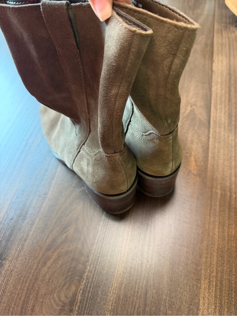 Steve Madden Suede Ankle Booties in Taupe - Picture 5 of 7